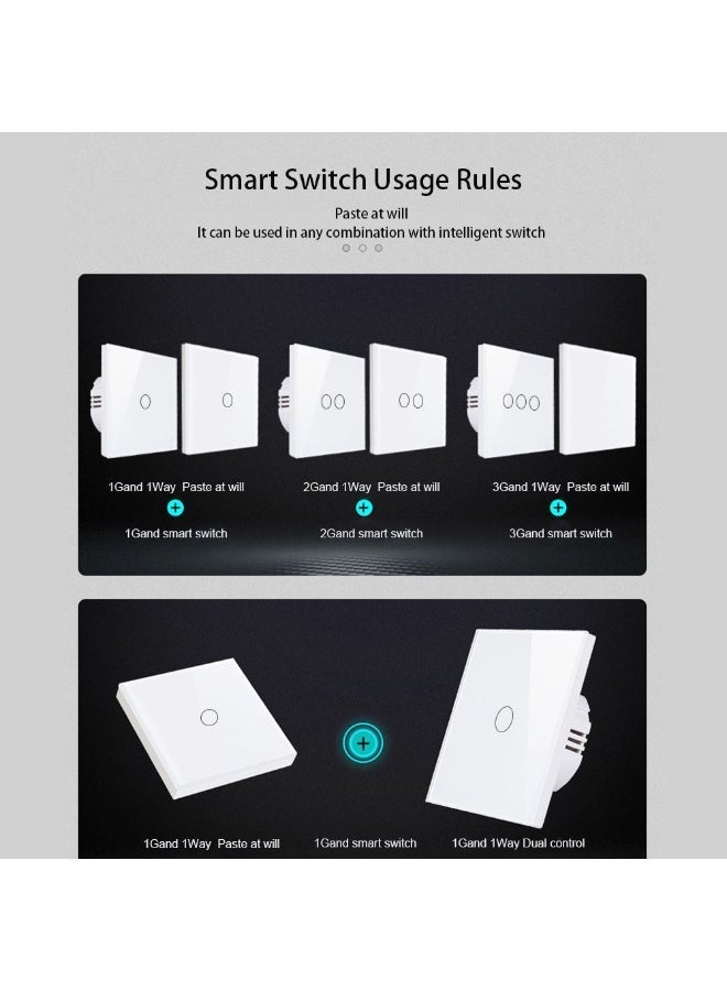 Smart Wi-Fi Touch Wall Switch 1 Gang - Tuya Smart App - No Hub Required - Alexa & Google Assistant Compatible - Image 5